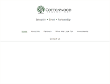 Tablet Screenshot of cottonwoodacquisitions.com
